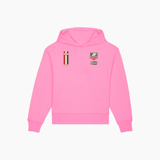 AP CLASSIC CARS STICKERS HOODIE PINK