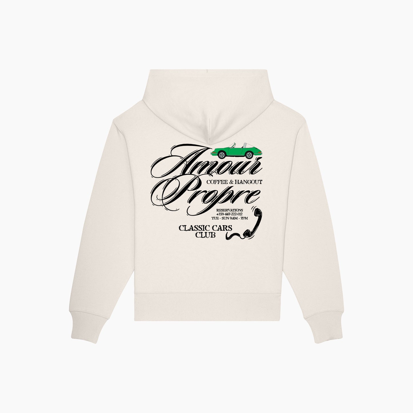 AP CLASSIC CARS HOODIE WHITE