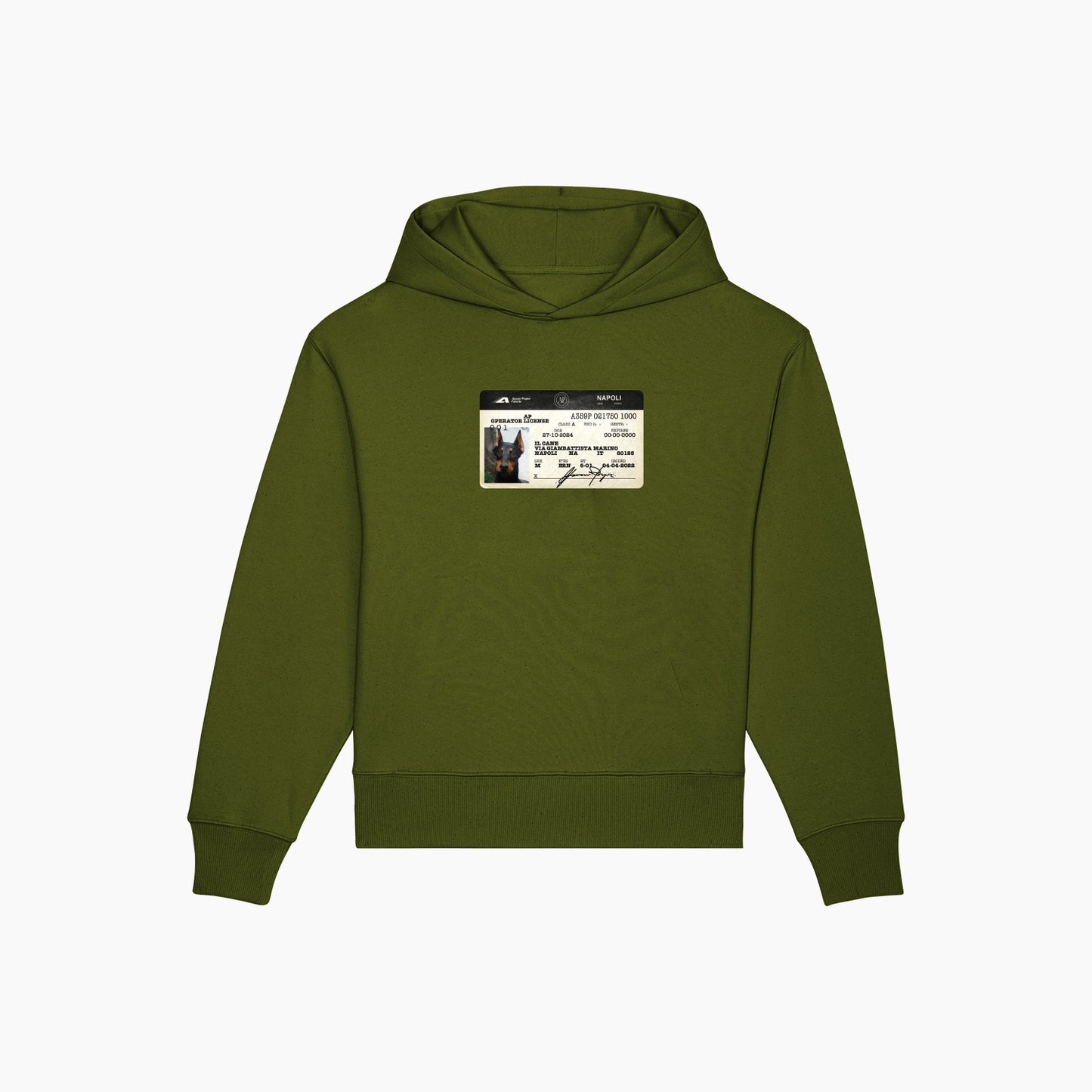 DOG OPERATING LICENSE HOODIE